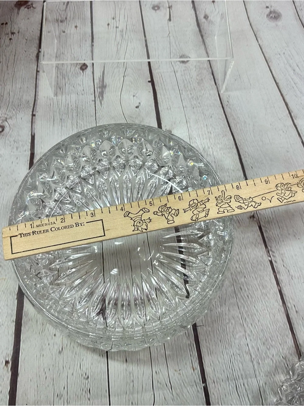 vtg Gorham Althea Crystal Bowl diameter** decor centerpiece heavy no box classic